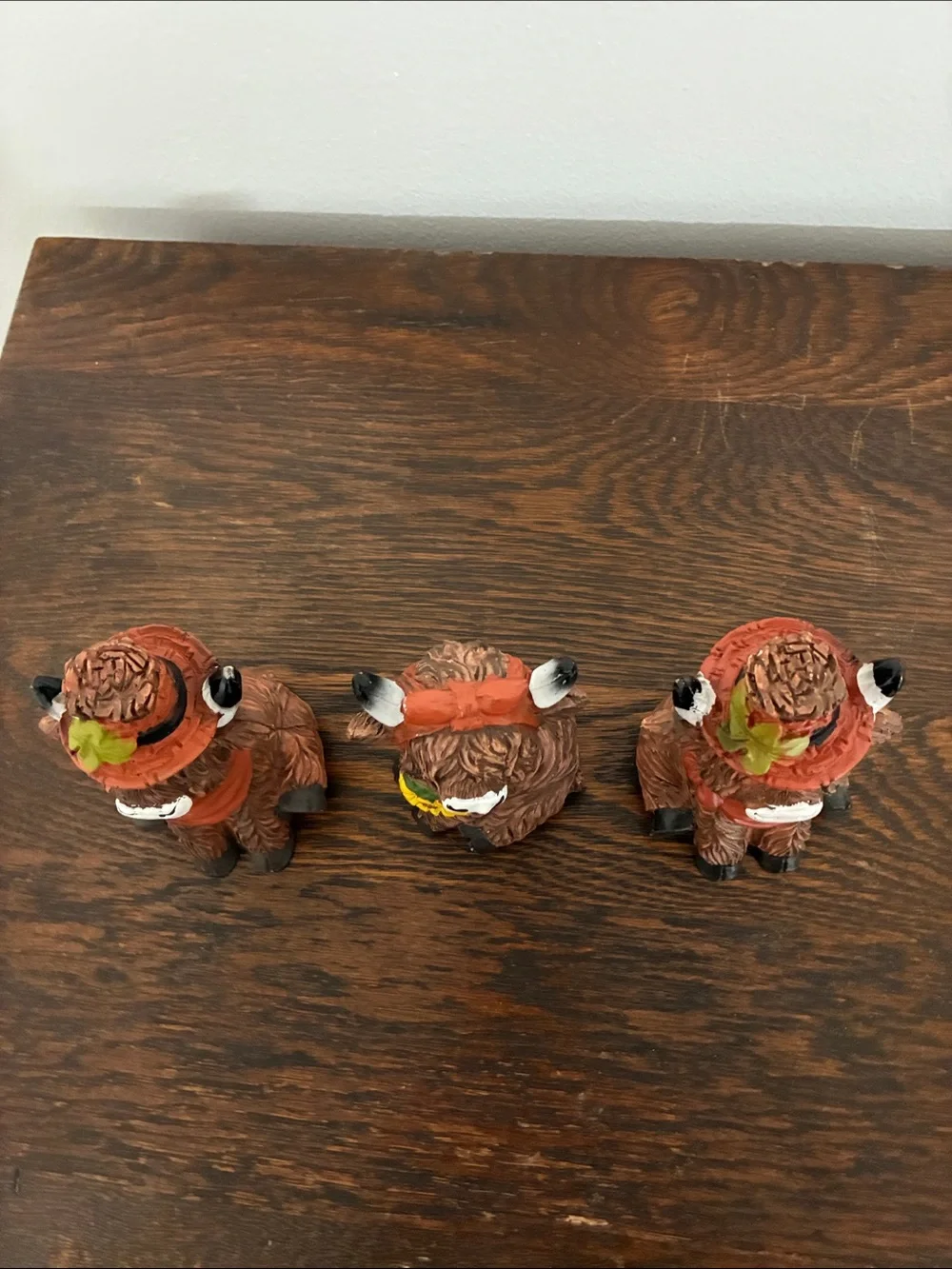 NWT- Set of 3- Fall Harvest- The rHighland Cow Figurines